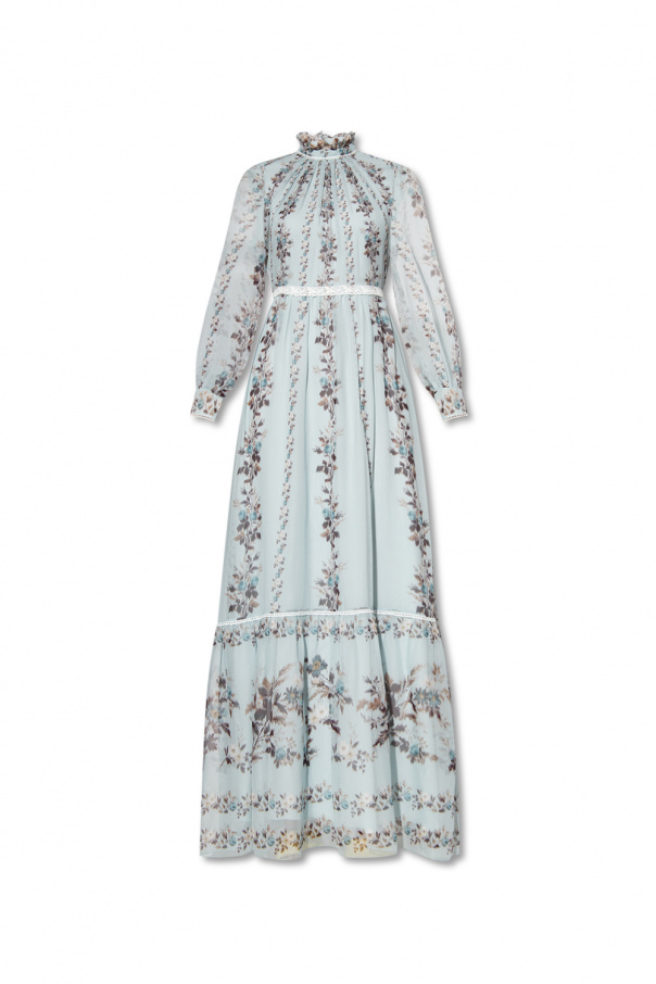 Light blue ‘Clementine’ patterned dress Erdem Vitkac Germany